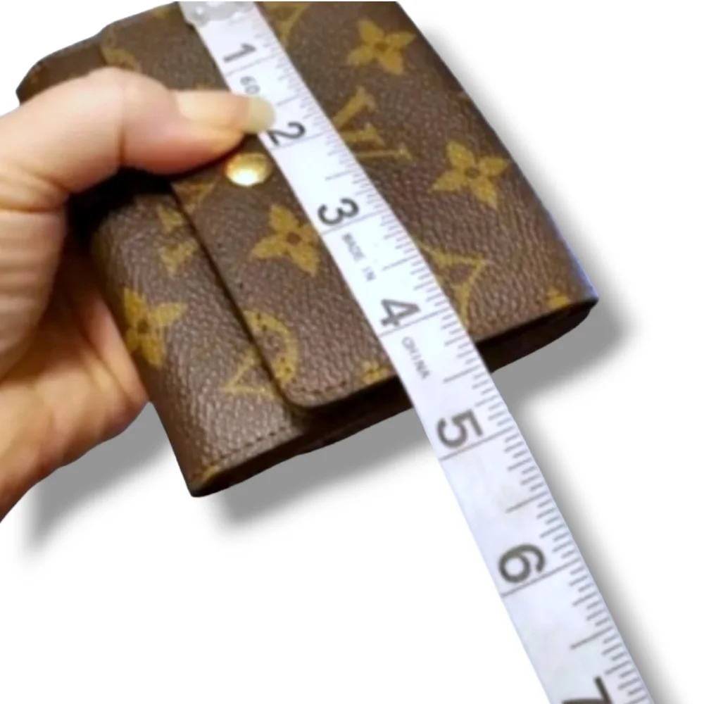 NIB Vintage Louis Vuitton 80's LV Logo Monogram Compact Luxury Wallet & Box